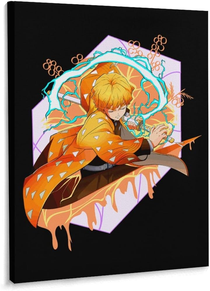 Amazon.co.jp: アートパネル 鬼滅の刃 我妻善逸 装飾画 30x40cm モダン